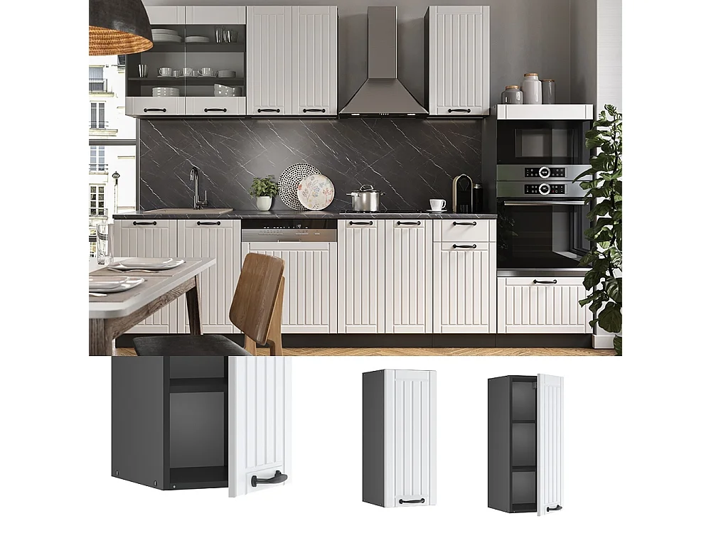 Wall cabinet white country house 30x34.1x72 fame-line