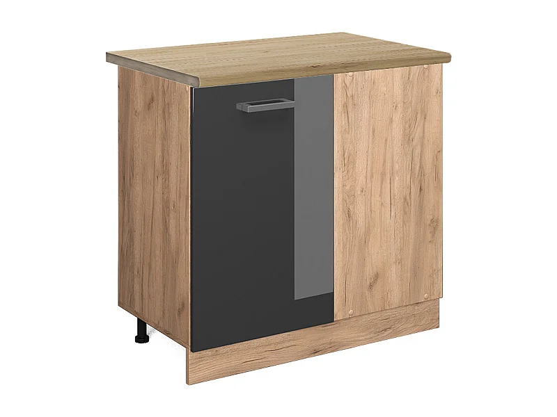 Mobile ad angolo cucina antracite lucido 86x60x81.6 r-line