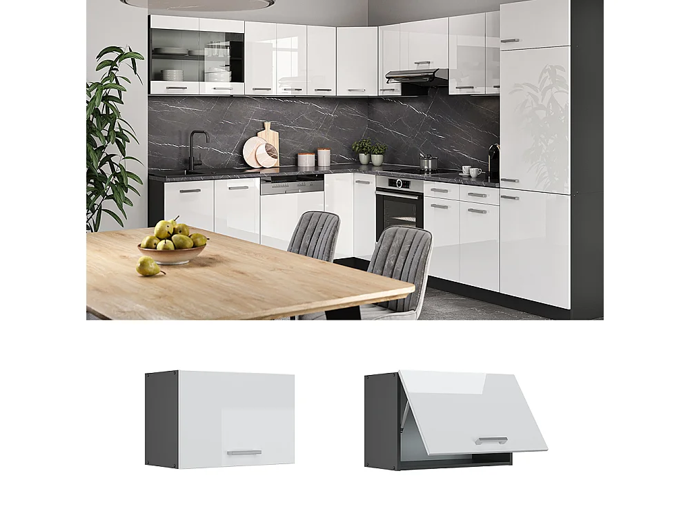 Armario colgante blanco alto brillo 60x31x40 r-line