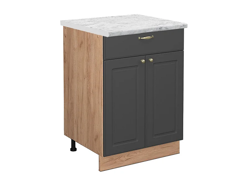 Küchenunterschrank anthrazit-gold 60x60x82 fame-line