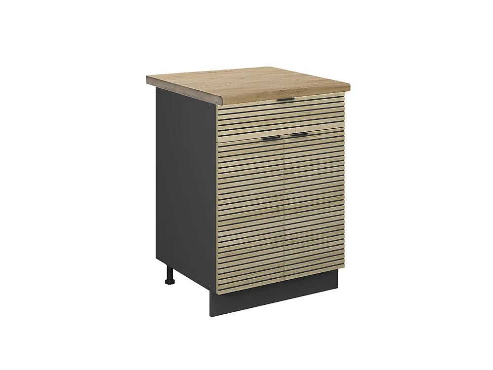 Kitchen base cabinet oak panel 60x60x82 fame-line