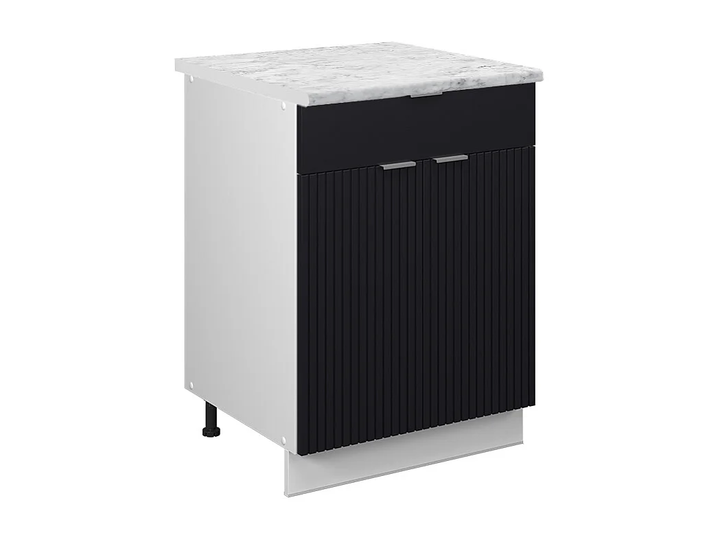 Mueble bajo de cocina rayas negras 60x60x82 fame-line