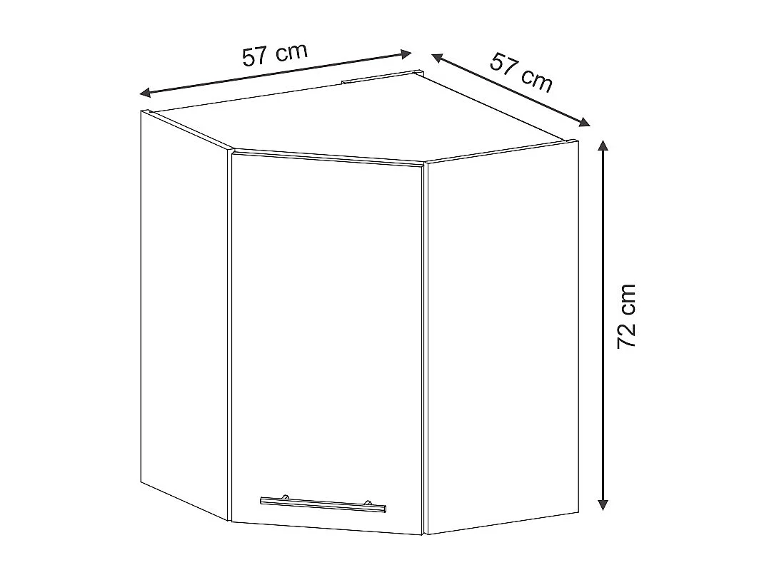 Mobile angolare da cucina blu scuro lucido 57x34.1x72 fame-line