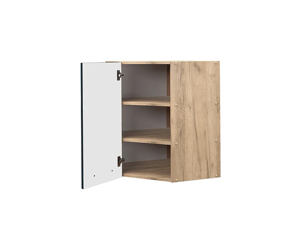 Hörnhängande skåp mörkblå högblank 57x34.1x72 fame-line