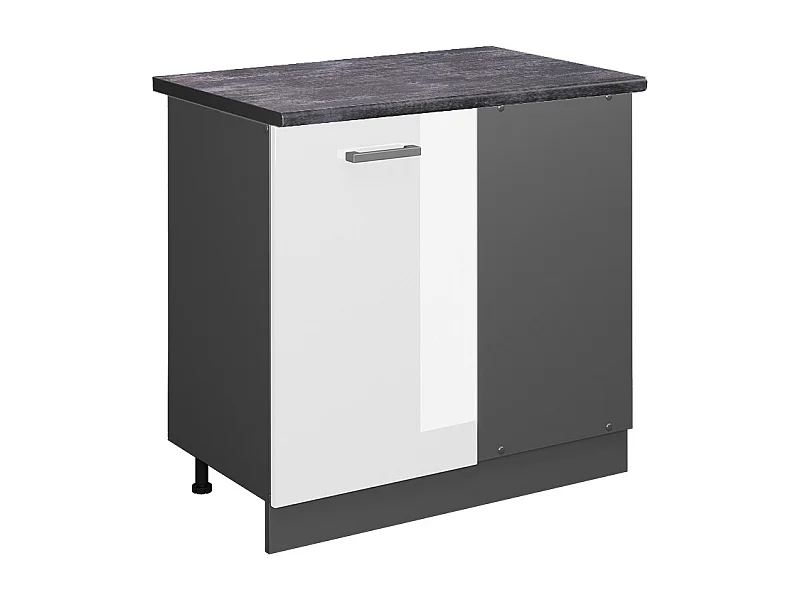 Armario de esquina blanco alto brillo 86x60x81.6 r-line