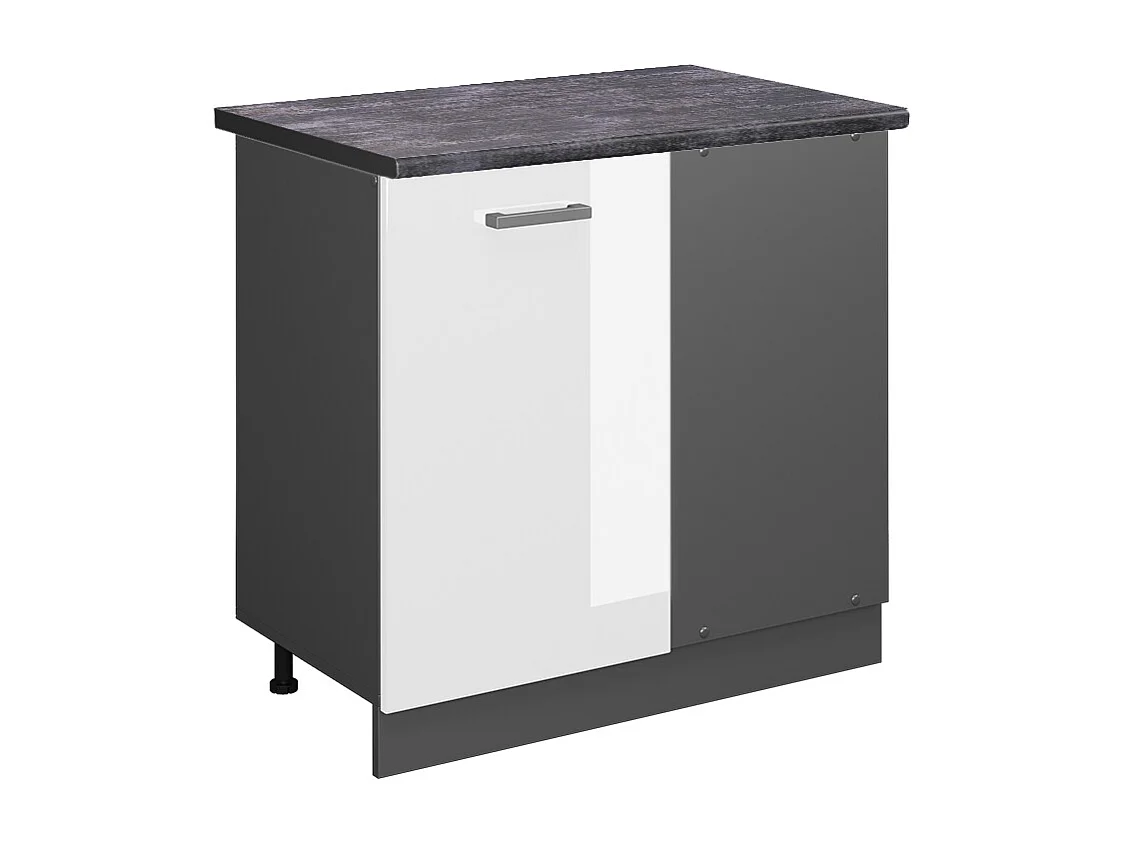 Armario de esquina blanco alto brillo 86x60x81.6 r-line