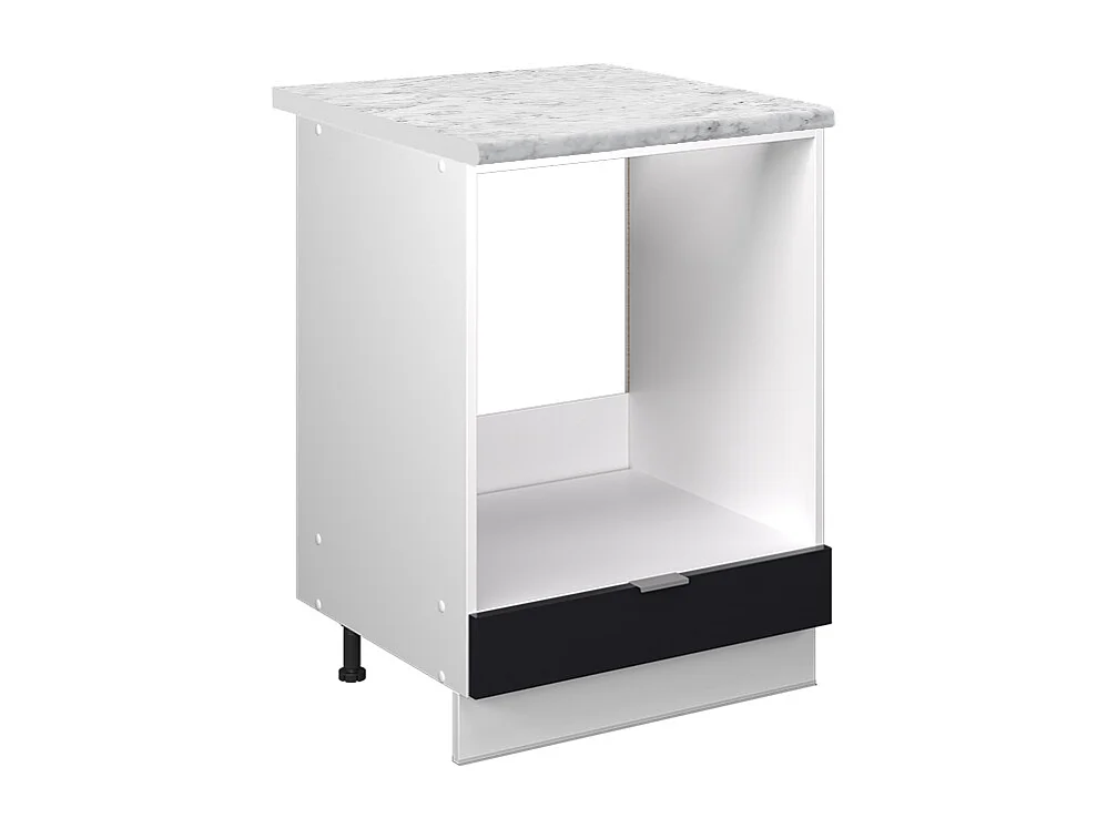 Meuble pour four noir rayé 60x60x82 fame-line