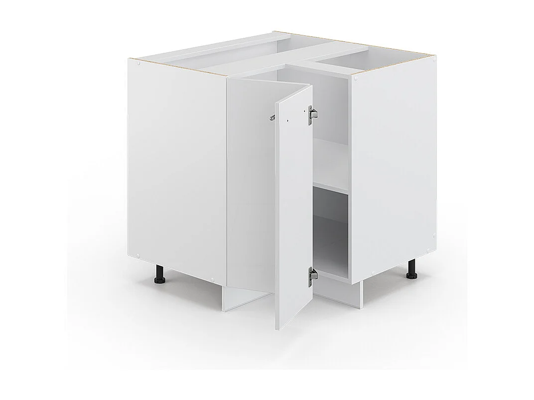 Eckunterschrank weiß hochglanz 80.5x60x82 fame-line