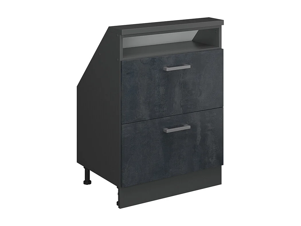 Mobile cucina sottotetto calcestruzzo nero 60x46x81.6 r-line