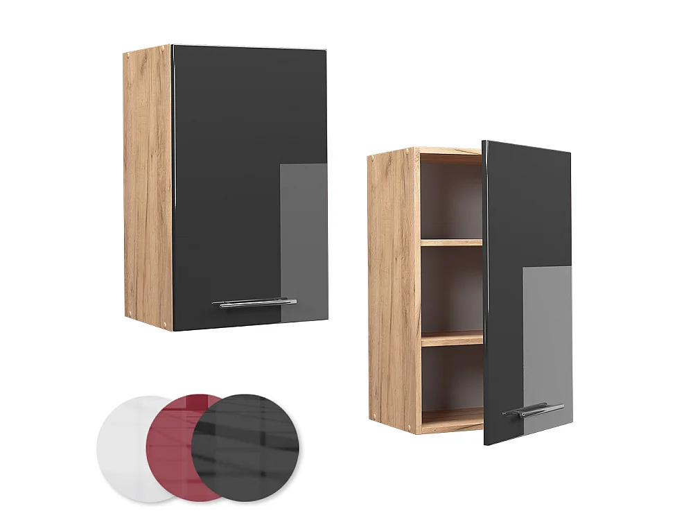 Pensile da cucina antracite lucido 45x34.1x72 fame-line