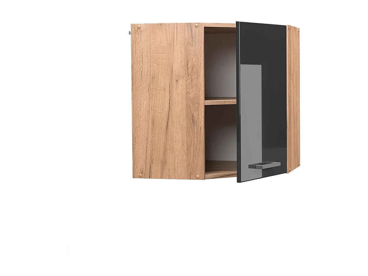 Elément haut de cuisine anthracite haute brillance 57x34.1x60 r-line