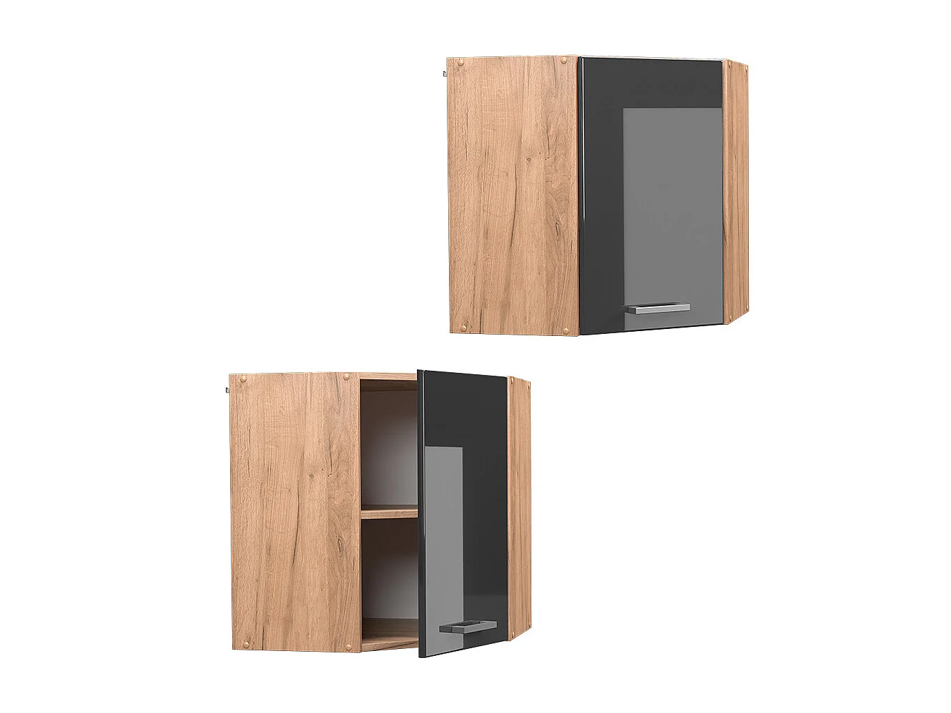 Elément haut de cuisine anthracite haute brillance 57x34.1x60 r-line