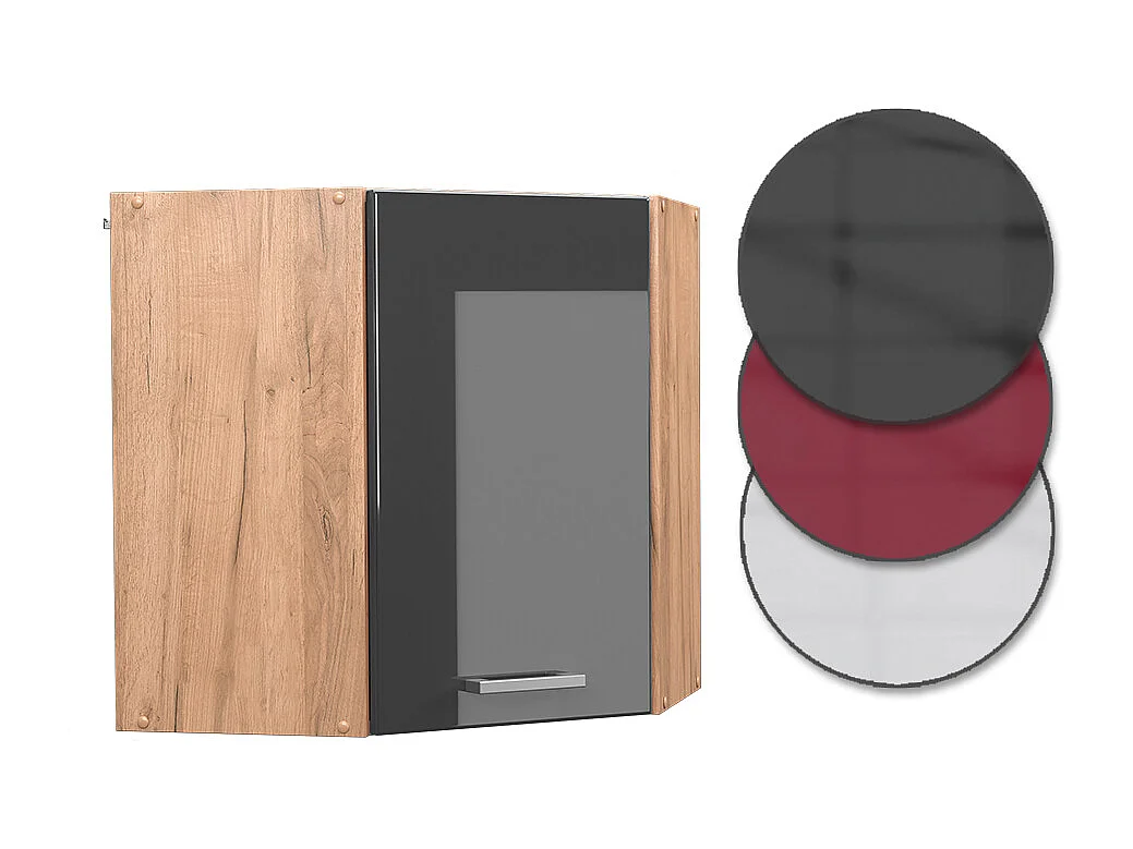 Elément haut de cuisine anthracite haute brillance 57x34.1x60 r-line