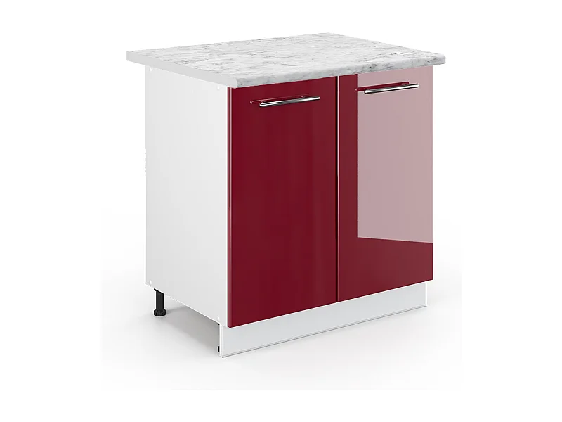 Spülenunterschrank bordeaux hochglanz 80x60x82 fame-line