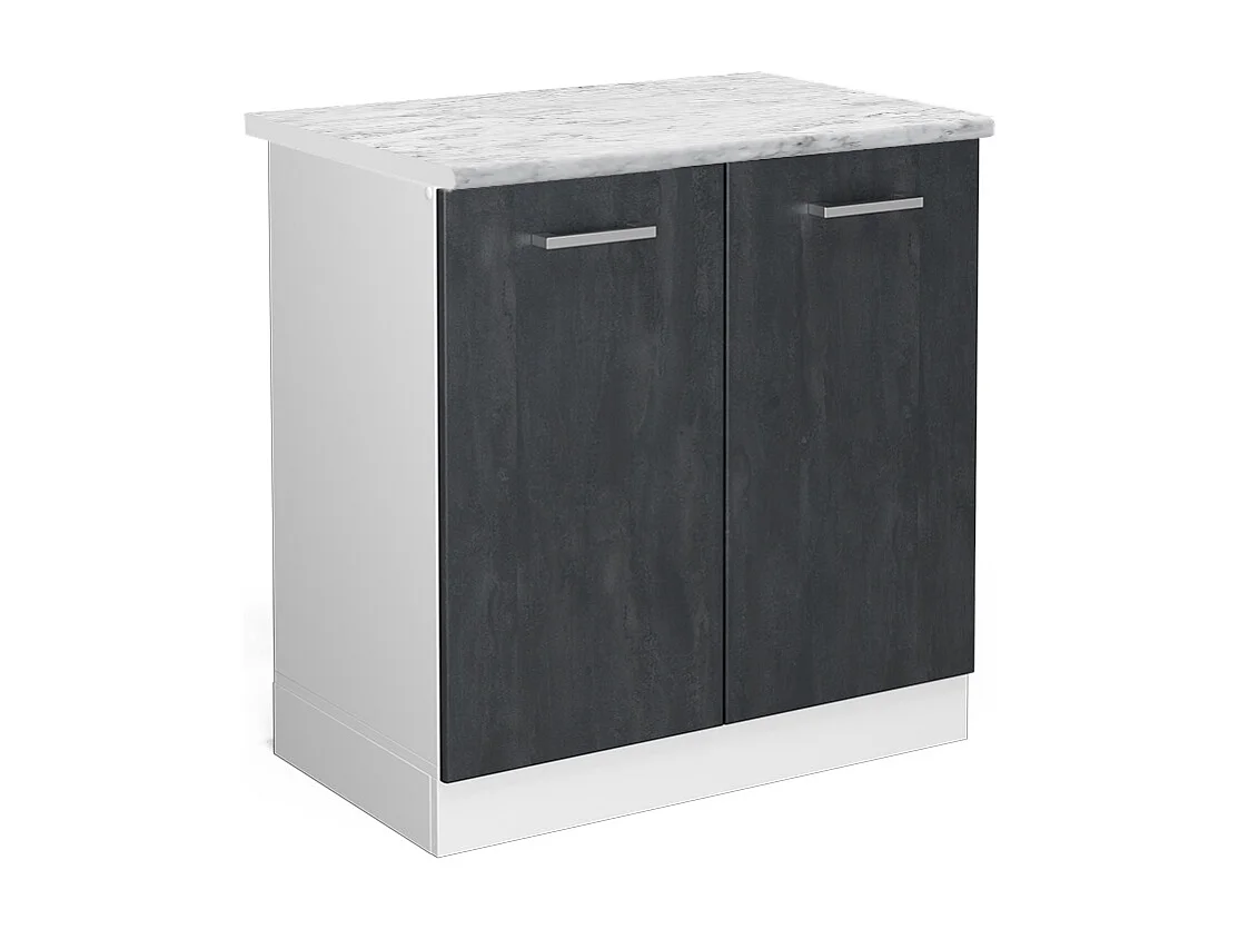 Mobile lavello cucina calcestruzzo nero 80x60x81.6 r-line