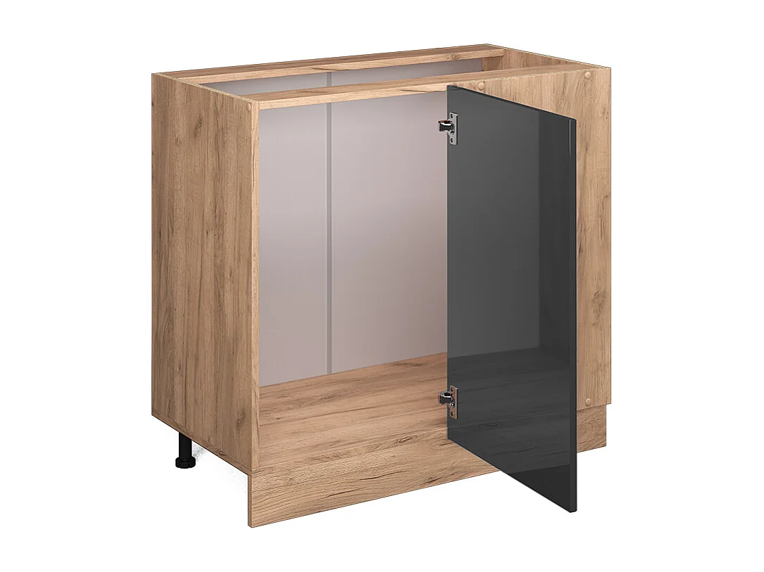 Armario de esquina antracita alto brillo 86x60x81.6 r-line