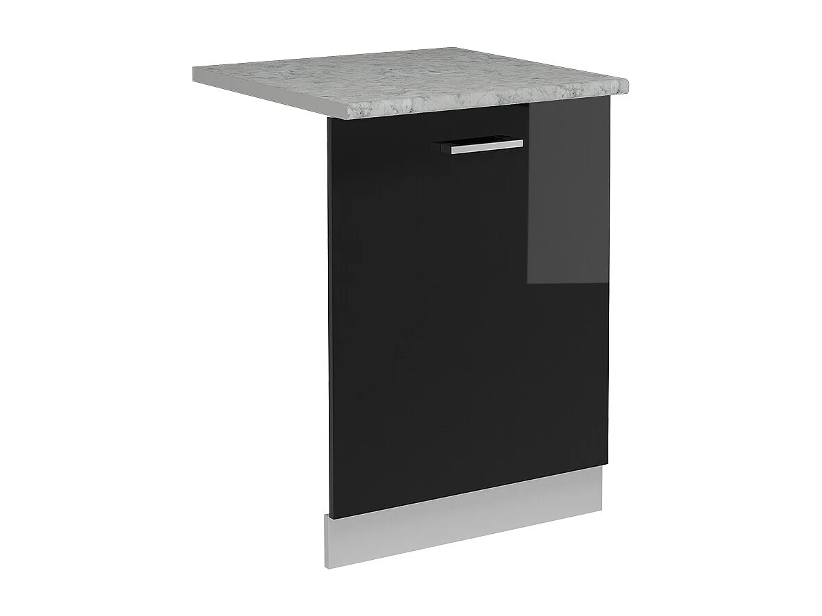 Panel frontal del lavavajillas negro brillo intenso 60x1.6x81.8 r-line