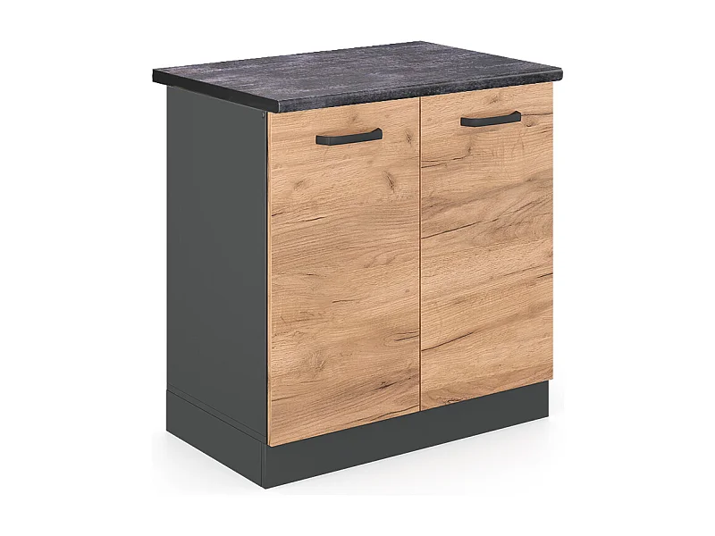 Mobile lavello cucina quercia dorata 80x60x81.6 r-line