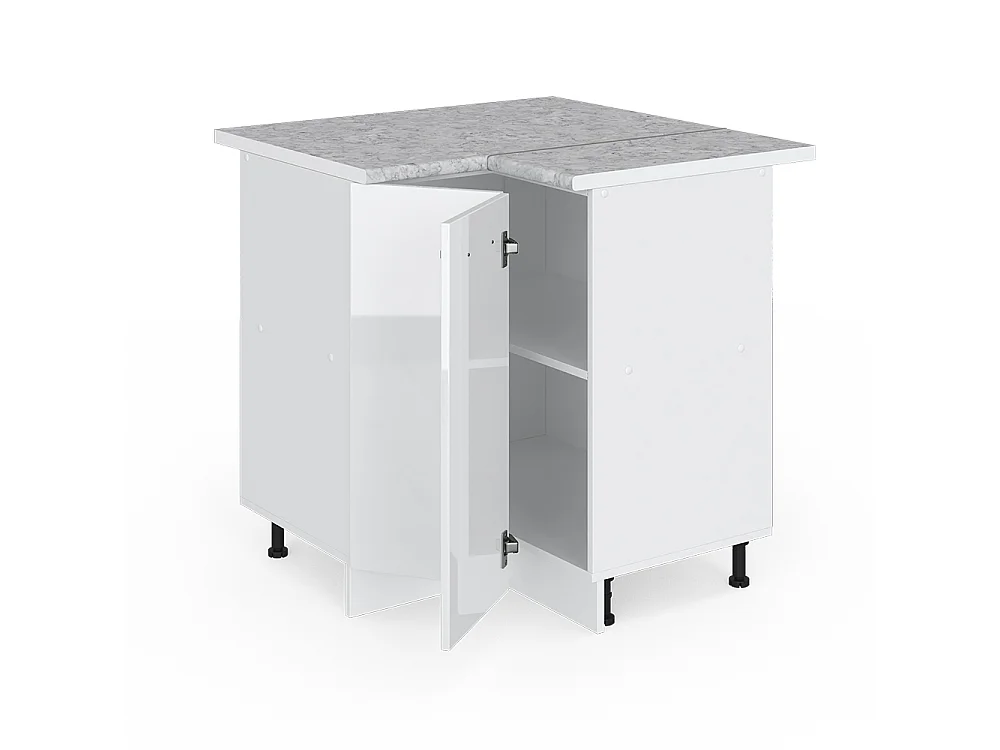 Hoekkast wit hoogglans 75.6x60x81.6 r-line