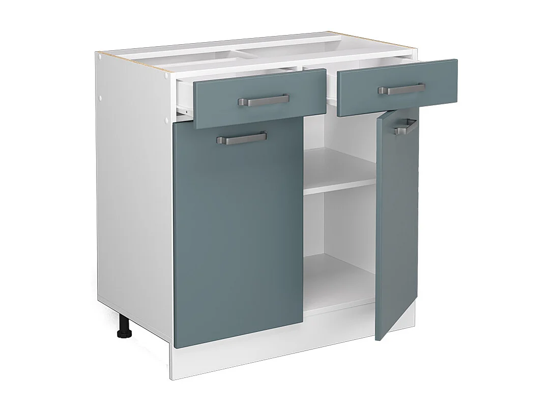 Keukenonderkast blauw-grijs 80x46x81.6 r-line