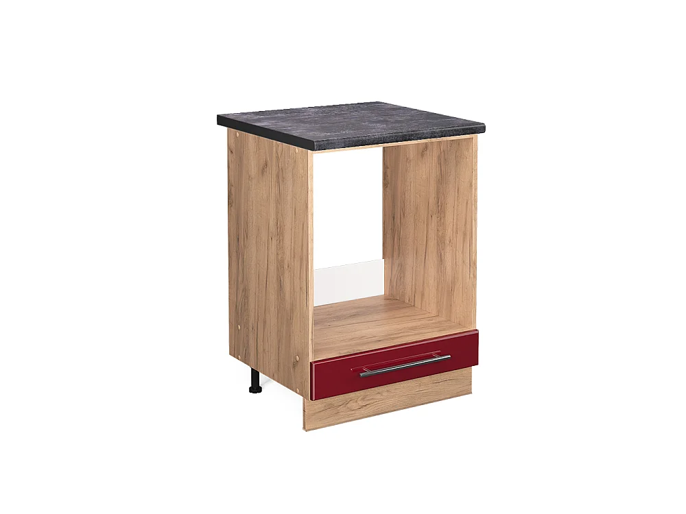 Herdumbauschrank bordeaux hochglanz 60x60x82 fame-line