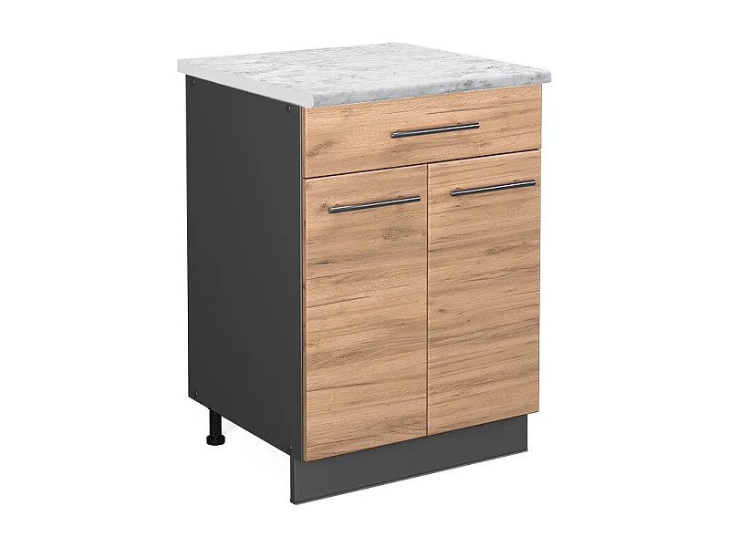 Mueble bajo de cocina roble dorado 60x60x82 fame-line