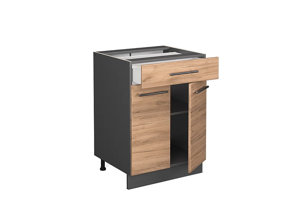 Meuble cuisine chêne de force doré 60x60x82 fame-line
