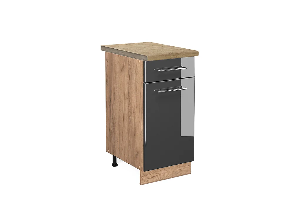 Küchenunterschrank anthrazit hochglanz 40x60x82 fame-line