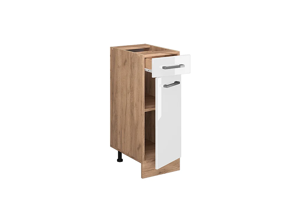 Meuble cuisine blanc haute brillance 30x60x81.6 r-line