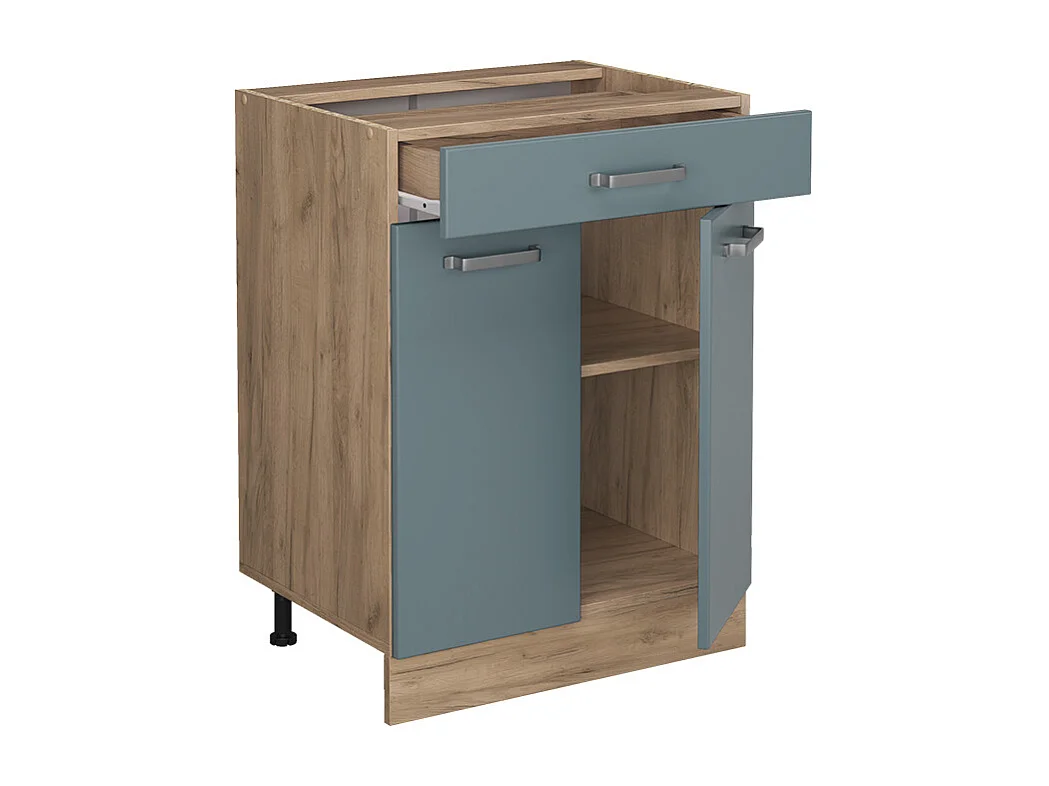 Meuble cuisine bleu-gris 60x46x81.6 r-line