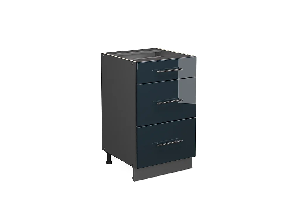 Mueble bajo de cocina azul oscuro alto brillo 50x51.6x82 fame-line