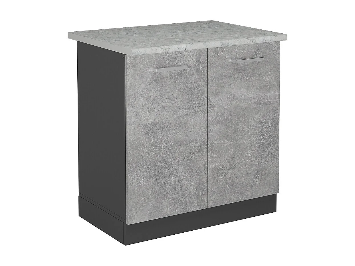 Meuble bas sous-évier béton 80x60x81.6 r-line