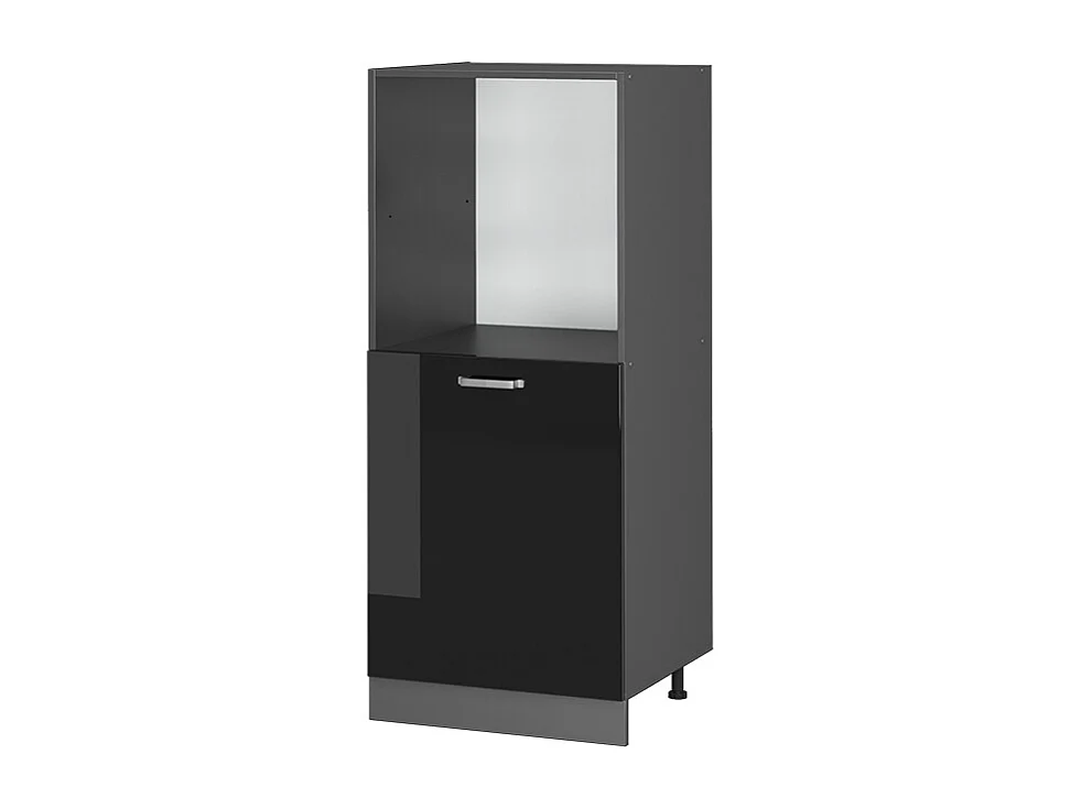 Meuble pour four noir haute brillance 60x57x143 r-line