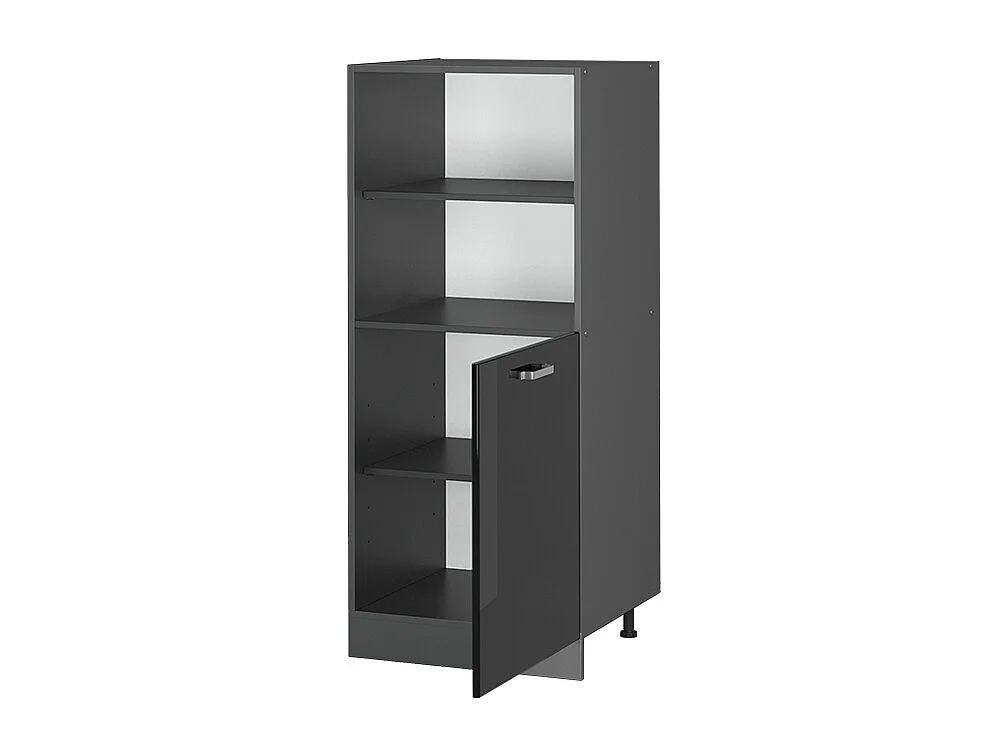 Meuble pour four noir haute brillance 60x57x143 r-line
