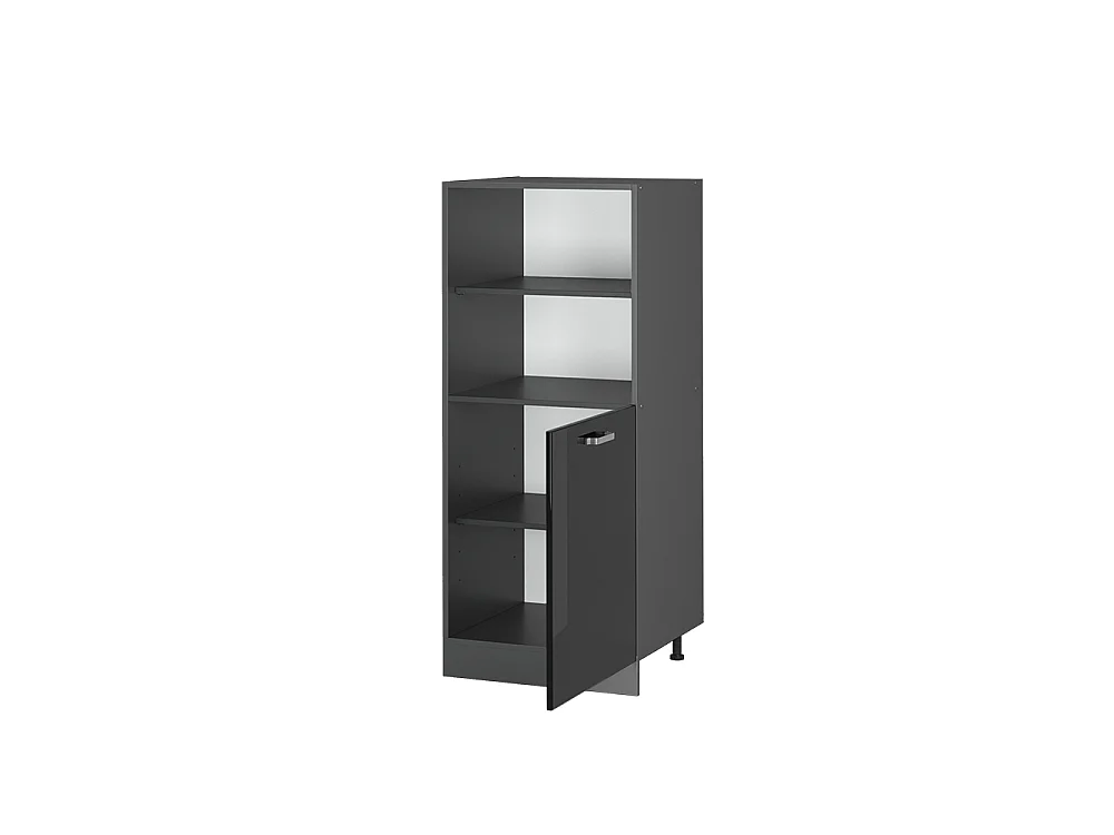 Meuble pour four noir haute brillance 60x57x143 r-line
