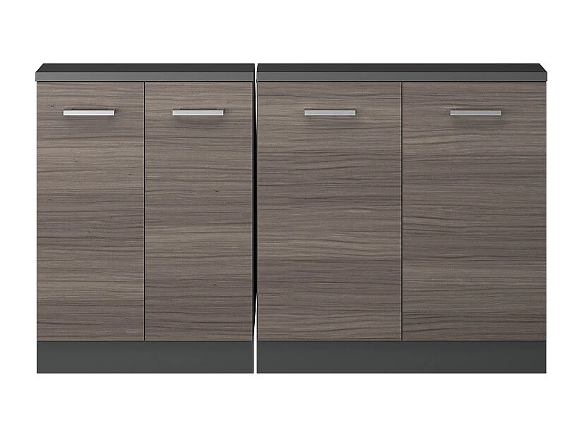 Armario de cocina para techo inclinado gris noble 140x46x81.6 r-line