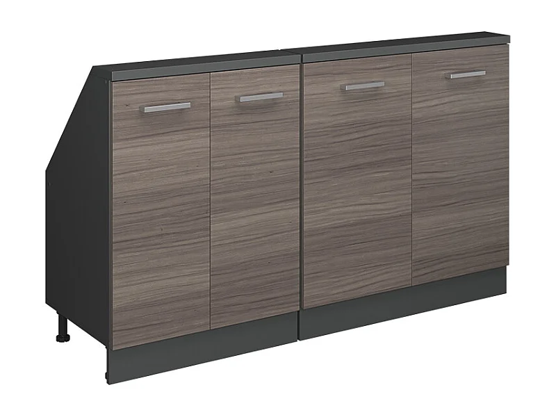 Meuble sous pente gris noble 140x46x81.6 r-line