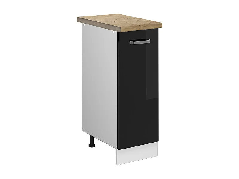 Armadio cucina dispensa alto nero lucido 30x60x81.6 r-line