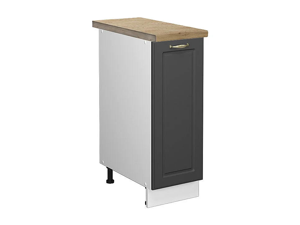 Meuble de cuisine anthracite-or 30x60x82 fame-line