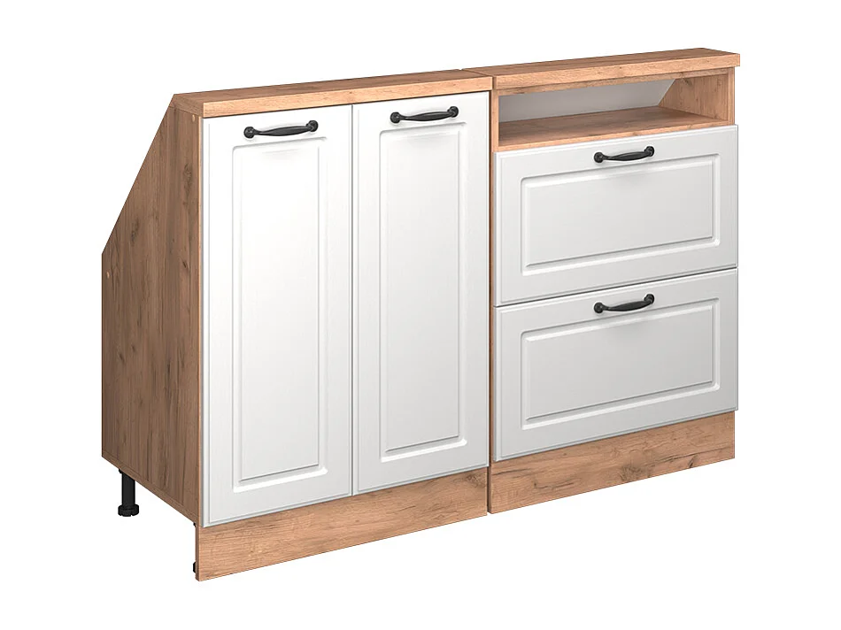 Armario de cocina para techo inclinado blanco casa de campo 120x46x81.6 r-line