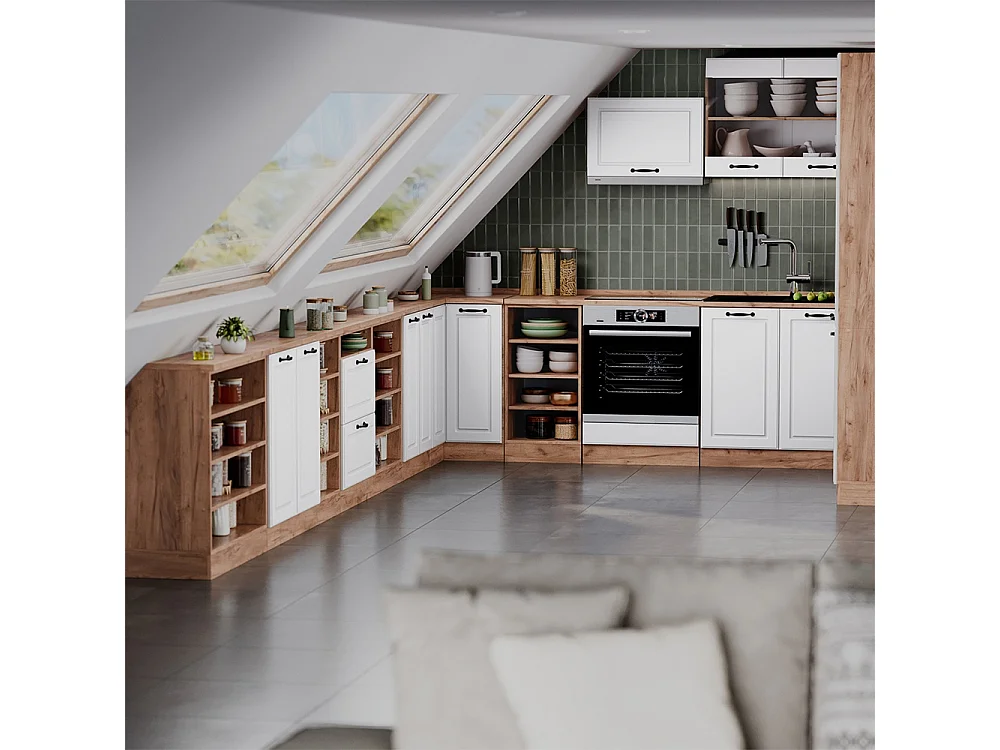Meuble sous pente blanc campagne 120x46x81.6 r-line
