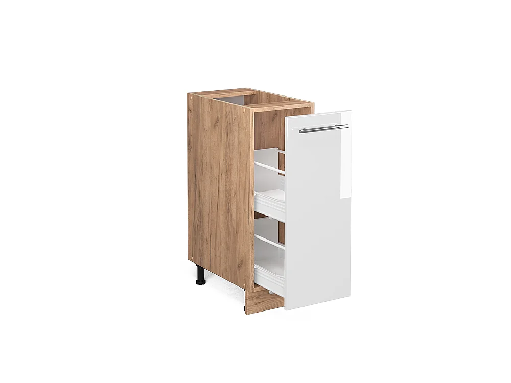 Apotekerskab hvid højglans 30x51.6x82 fame-line