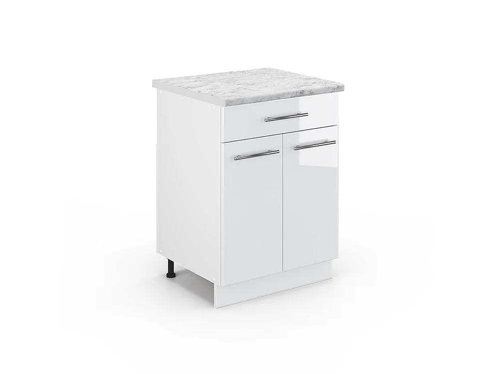 Mobiletto base per cucina bianco lucido 60x60x82 fame-line