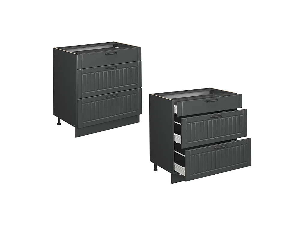 Køkkenskab mørkegrå 80x51.6x82 fame-line
