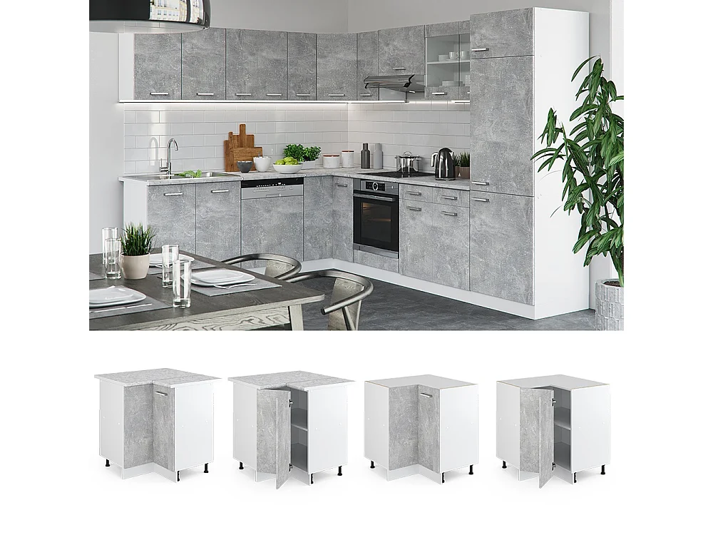 Meuble dangle béton 75.6x60x81.6 r-line