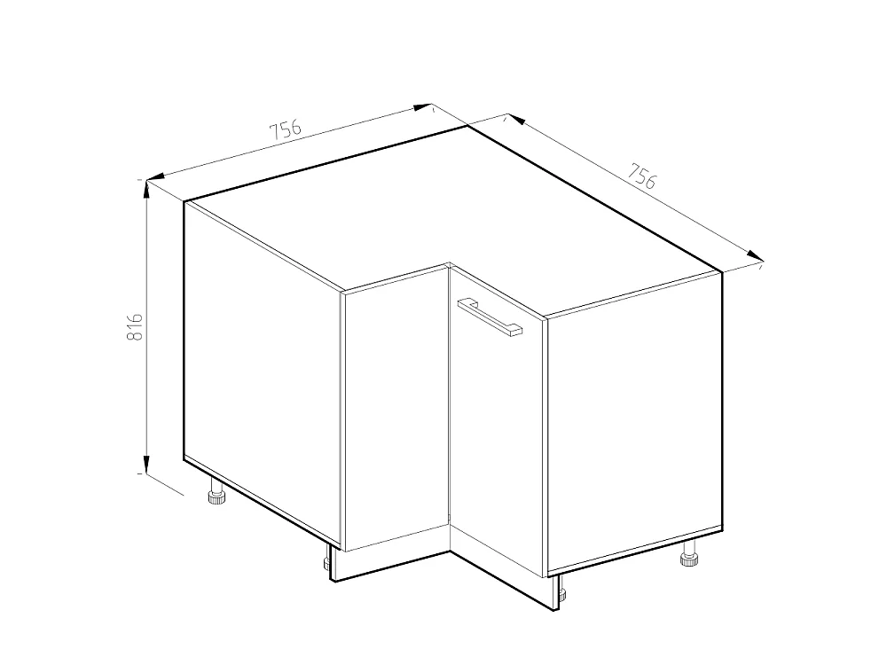 Meuble dangle béton 75.6x60x81.6 r-line
