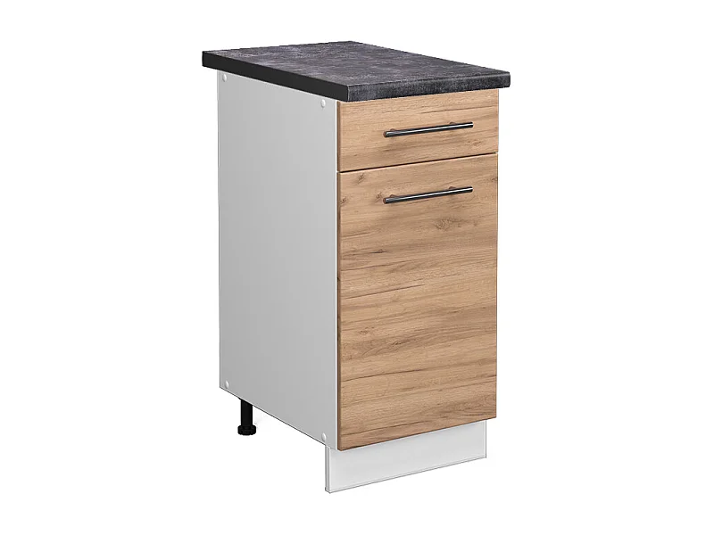 Meuble cuisine chêne de force doré 40x60x82 fame-line