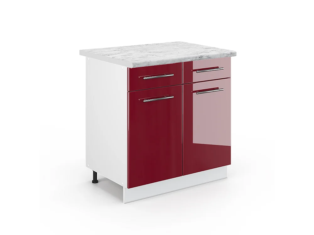 Mobiletto base per cucina Bordeaux lucido 80x60x82 fame-line