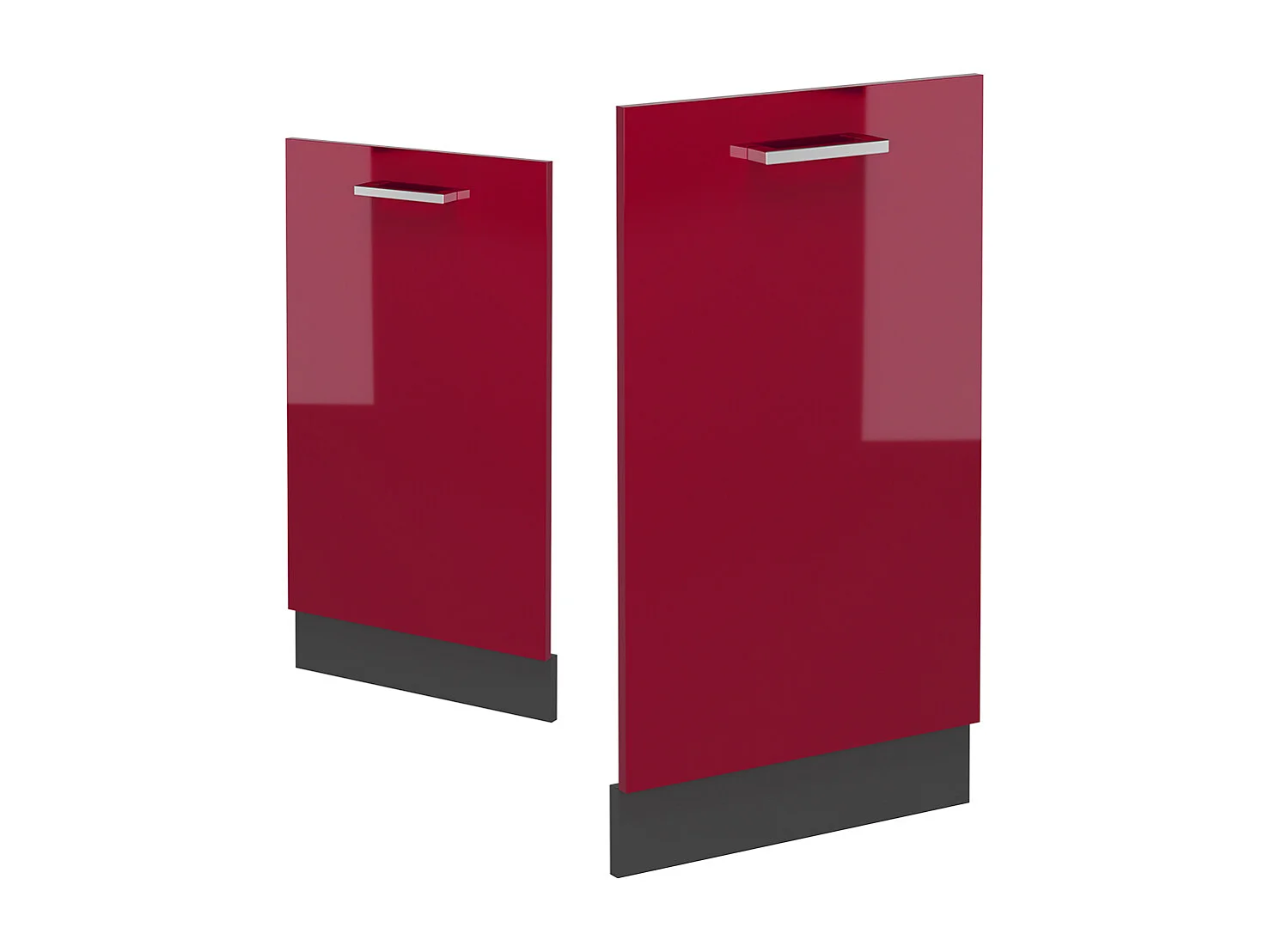 Façade de lave-vaisselle rouge brillant 45x1.6x81.8 r-line