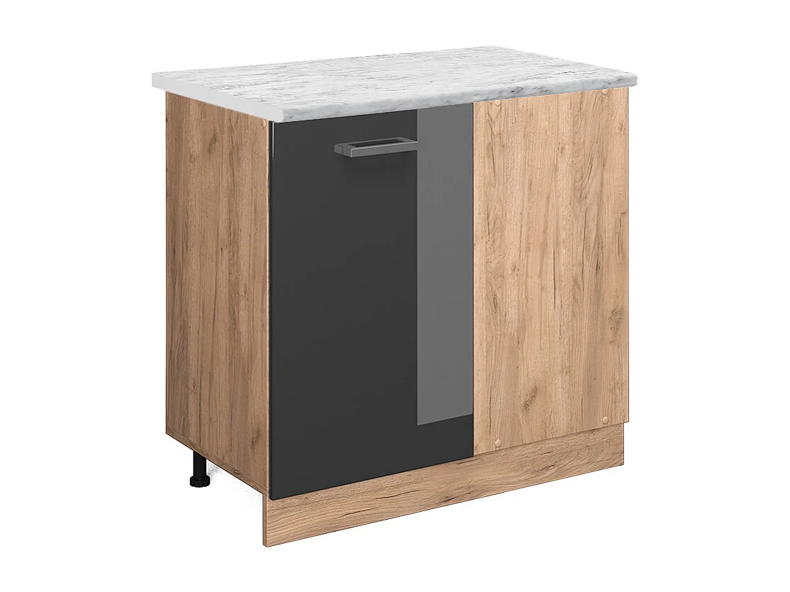 Armario de esquina antracita alto brillo 86x60x81.6 r-line